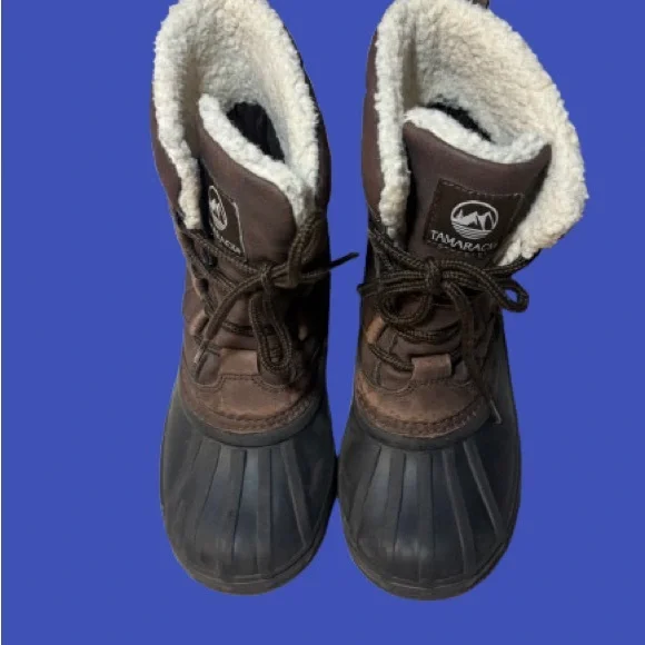 Boys Size 2 Tamarack Winter Boots, Waterproof Insulated Leather Boots for Cold - Picture 6 of 6